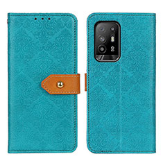 Leather Case Stands Flip Cover Holder K05Z for Oppo A94 5G Green