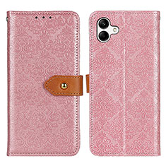 Leather Case Stands Flip Cover Holder K05Z for Samsung Galaxy A04 4G Pink