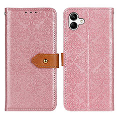 Leather Case Stands Flip Cover Holder K05Z for Samsung Galaxy A04E Pink