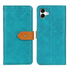 Leather Case Stands Flip Cover Holder K05Z for Samsung Galaxy F04 Green