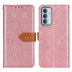 Leather Case Stands Flip Cover Holder K05Z for Samsung Galaxy F13 4G Pink