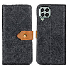 Leather Case Stands Flip Cover Holder K05Z for Samsung Galaxy M33 5G Black