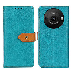 Leather Case Stands Flip Cover Holder K05Z for Sharp Aquos R8 Pro Green