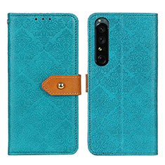 Leather Case Stands Flip Cover Holder K05Z for Sony Xperia 1 IV Green