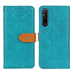 Leather Case Stands Flip Cover Holder K05Z for Sony Xperia 1 V Green