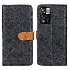 Leather Case Stands Flip Cover Holder K05Z for Xiaomi Mi 11i 5G (2022) Black