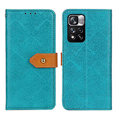 Leather Case Stands Flip Cover Holder K05Z for Xiaomi Mi 11i 5G (2022) Green