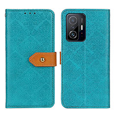 Leather Case Stands Flip Cover Holder K05Z for Xiaomi Mi 11T 5G Green