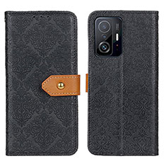 Leather Case Stands Flip Cover Holder K05Z for Xiaomi Mi 11T Pro 5G Black