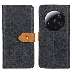 Leather Case Stands Flip Cover Holder K05Z for Xiaomi Mi 13 Ultra 5G Black