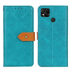 Leather Case Stands Flip Cover Holder K05Z for Xiaomi POCO C3 Green