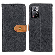 Leather Case Stands Flip Cover Holder K05Z for Xiaomi Poco M4 Pro 5G Black
