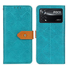 Leather Case Stands Flip Cover Holder K05Z for Xiaomi Poco X4 Pro 5G Green