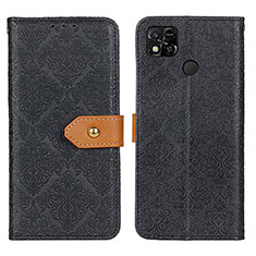 Leather Case Stands Flip Cover Holder K05Z for Xiaomi Redmi 10A 4G Black