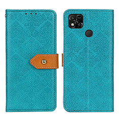 Leather Case Stands Flip Cover Holder K05Z for Xiaomi Redmi 9 Activ Green