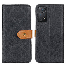 Leather Case Stands Flip Cover Holder K05Z for Xiaomi Redmi Note 11 Pro 5G Black