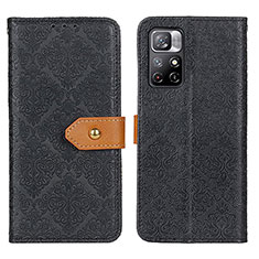 Leather Case Stands Flip Cover Holder K05Z for Xiaomi Redmi Note 11S 5G Black