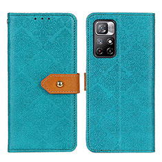 Leather Case Stands Flip Cover Holder K05Z for Xiaomi Redmi Note 11T 5G Green