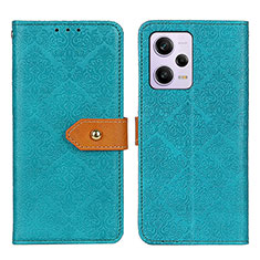 Leather Case Stands Flip Cover Holder K05Z for Xiaomi Redmi Note 12 Pro 5G Green