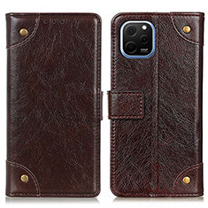 Leather Case Stands Flip Cover Holder K06Z for Huawei Enjoy 50z Brown