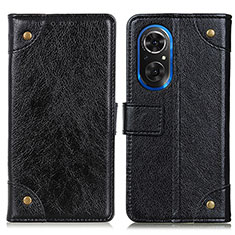 Leather Case Stands Flip Cover Holder K06Z for Huawei Honor 50 SE 5G Black