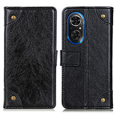 Leather Case Stands Flip Cover Holder K06Z for Huawei Nova 9 SE Black