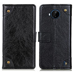 Leather Case Stands Flip Cover Holder K06Z for Nokia C20 Plus Black