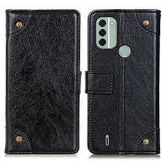 Leather Case Stands Flip Cover Holder K06Z for Nokia C31 Black