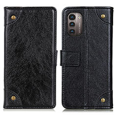 Leather Case Stands Flip Cover Holder K06Z for Nokia G11 Black