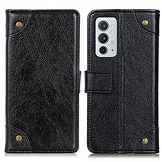 Leather Case Stands Flip Cover Holder K06Z for OnePlus 9RT 5G Black