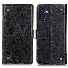 Leather Case Stands Flip Cover Holder K06Z for OnePlus Nord CE 2 5G Black