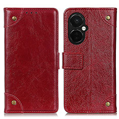 Leather Case Stands Flip Cover Holder K06Z for Oppo K11x 5G Red