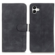 Leather Case Stands Flip Cover Holder K06Z for Samsung Galaxy A04 4G Black