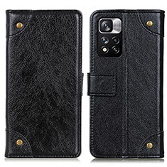 Leather Case Stands Flip Cover Holder K06Z for Xiaomi Mi 11i 5G (2022) Black