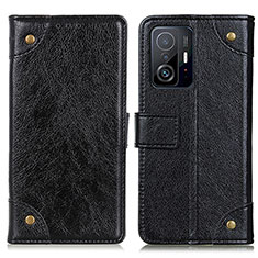 Leather Case Stands Flip Cover Holder K06Z for Xiaomi Mi 11T 5G Black