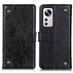 Leather Case Stands Flip Cover Holder K06Z for Xiaomi Mi 12S 5G Black