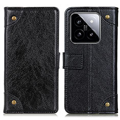 Leather Case Stands Flip Cover Holder K06Z for Xiaomi Mi 14 5G Black