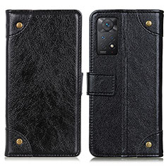 Leather Case Stands Flip Cover Holder K06Z for Xiaomi Redmi Note 11 Pro 5G Black