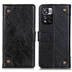 Leather Case Stands Flip Cover Holder K06Z for Xiaomi Redmi Note 11 Pro+ Plus 5G Black