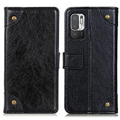 Leather Case Stands Flip Cover Holder K06Z for Xiaomi Redmi Note 11 SE 5G Black