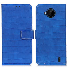 Leather Case Stands Flip Cover Holder K07Z for Nokia C20 Plus Blue