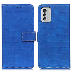 Leather Case Stands Flip Cover Holder K07Z for Nokia G60 5G Blue