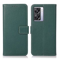 Leather Case Stands Flip Cover Holder K07Z for OnePlus Nord N300 5G Green