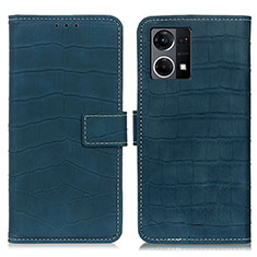 Leather Case Stands Flip Cover Holder K07Z for Oppo F21 Pro 4G Green