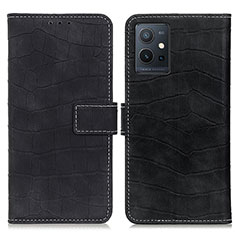 Leather Case Stands Flip Cover Holder K07Z for Vivo Y30 5G Black