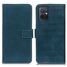 Leather Case Stands Flip Cover Holder K07Z for Vivo Y55s 5G Green