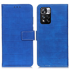 Leather Case Stands Flip Cover Holder K07Z for Xiaomi Mi 11i 5G (2022) Blue