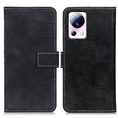 Leather Case Stands Flip Cover Holder K07Z for Xiaomi Mi 13 Lite 5G Black