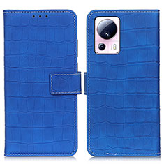 Leather Case Stands Flip Cover Holder K07Z for Xiaomi Mi 13 Lite 5G Blue