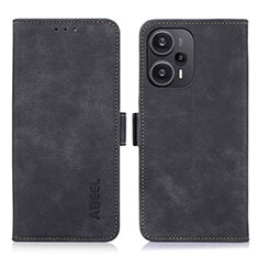 Leather Case Stands Flip Cover Holder K07Z for Xiaomi Poco F5 5G Black